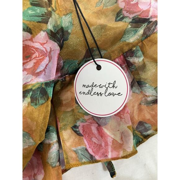 Coquette Castle Core Festival Fairy Core Whimsigoth Holiday Sheer Top Sz M New - Picture 9 of 9